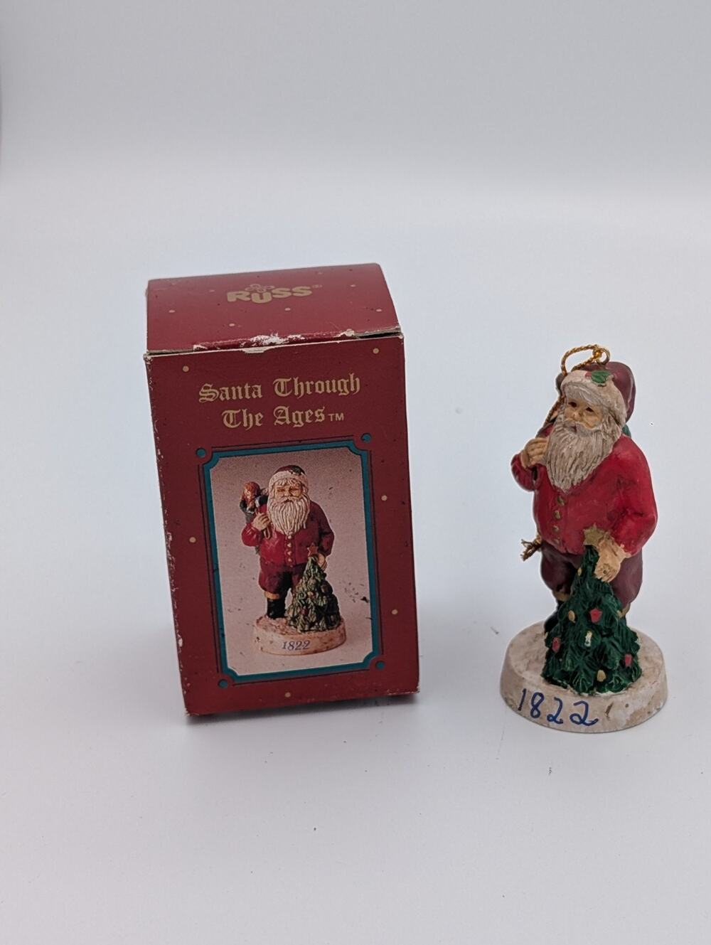 Vintage Figurine Santa Through the Ages 1822 RUSS BERRIE #5521 With Box MIB